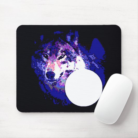 Tapis De Souris Wolf & Moon (Avec souris)