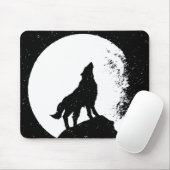 Tapis De Souris Wolf & Moon Silhoutte (Avec souris)