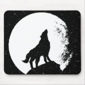 Tapis De Souris Wolf & Moon Silhoutte (Devant)