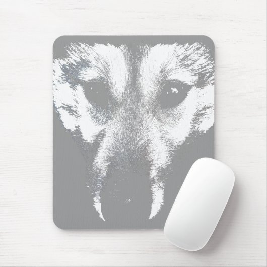 Tapis De Souris Wolf Pup Mousepad Cadeaux Sled Chien Husky Chiens (Avec souris)