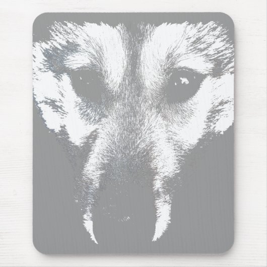 Tapis De Souris Wolf Pup Mousepad Cadeaux Sled Chien Husky Chiens (Devant)