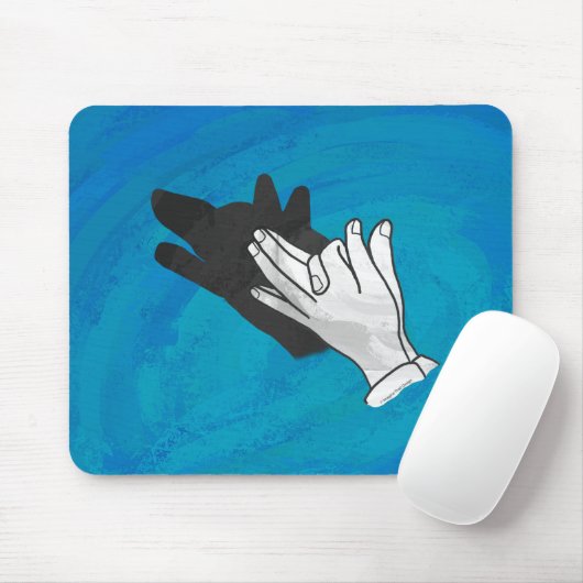 Tapis De Souris Wolf Shadow on Blue (Avec souris)