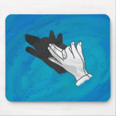 Tapis De Souris Wolf Shadow on Blue (Devant)