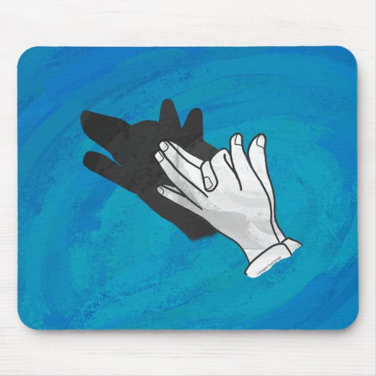 Tapis De Souris Wolf Shadow on Blue (Devant)