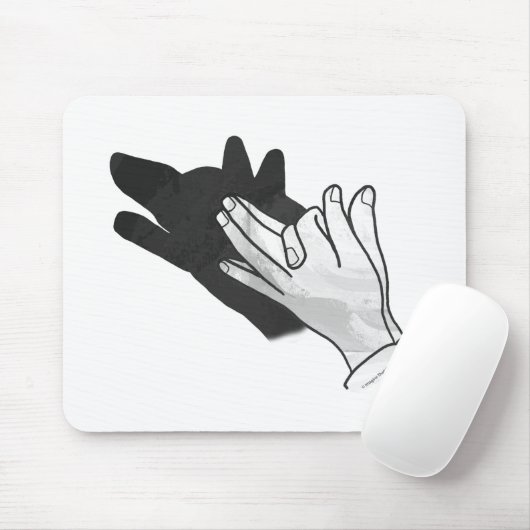 Tapis De Souris Wolf Silhouette (Avec souris)