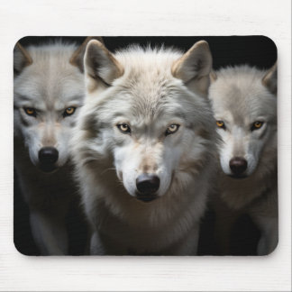 Tapis De Souris Wolf Wild Animal Portrait Fierce Power