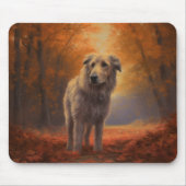 Tapis De Souris Wolfhound à l'automne Leaves automne Inspire (Devant)