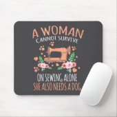 Tapis De Souris Woman Funny Sewing Quote (Avec souris)