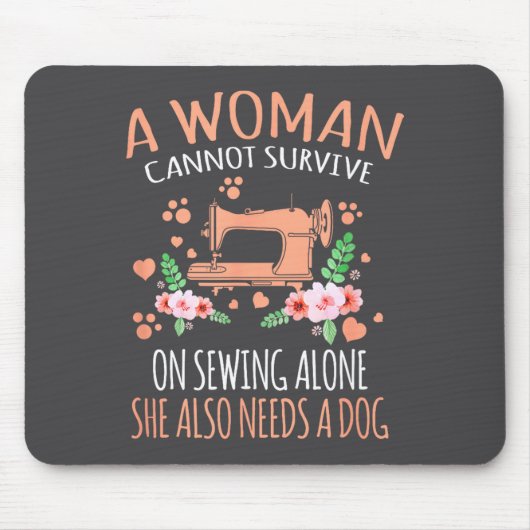 Tapis De Souris Woman Funny Sewing Quote (Devant)