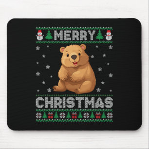 Tapis De Souris Wombat Animal Hommes Femmes Enfants Vilain Noël Sw