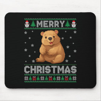 Tapis De Souris Wombat Animal Hommes Femmes Enfants Vilain Noël Sw