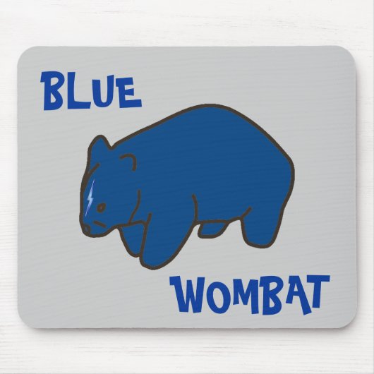 Tapis de souris Wombat bleu (Devant)