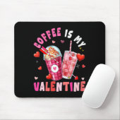 Tapis De Souris Women's Coffee Is My Valentine Hearts Matching Dri (Avec souris)