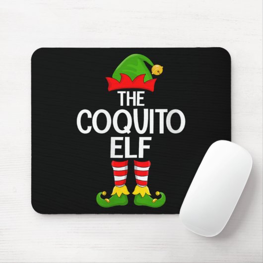Tapis De Souris Womens Coquito Elf Xmas Matching Family Elf Squad  (Avec souris)