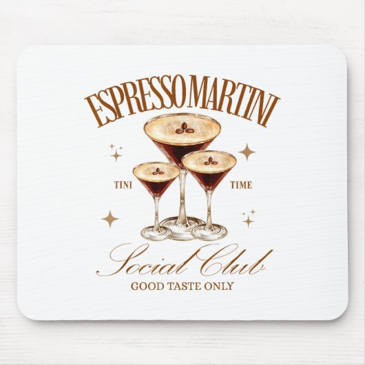 Tapis De Souris Womens Espresso Martini Social Club Drinking Tail  (Devant)