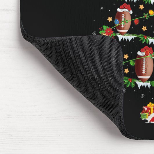 Tapis De Souris Womens Football Christmas Tree Lights Srts Player (Coin)