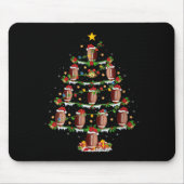 Tapis De Souris Womens Football Christmas Tree Lights Srts Player (Devant)
