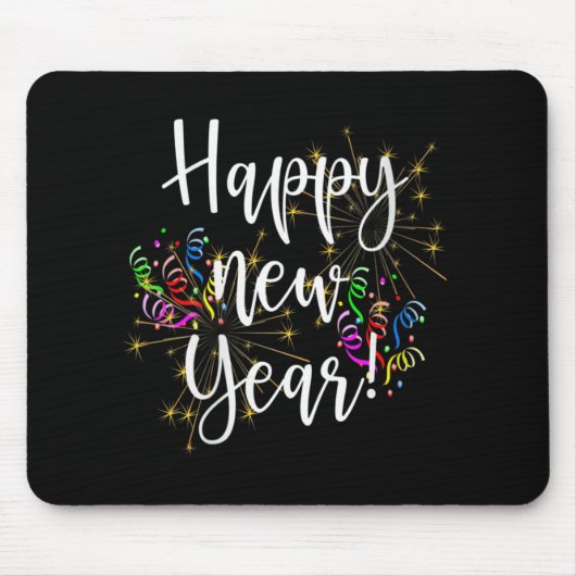 Tapis De Souris Womens Fun Happy New Year Day Eve Party Fireworks (Devant)
