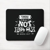 Tapis De Souris Womens Funny Quote Sy Thou Shalt Not Try Me  (Avec souris)
