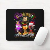Tapis De Souris Womens Hallothanksmas & A Happy New Year Firew (Avec souris)