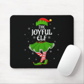 Tapis De Souris Womens Joyful Elf Christmas Family Girls Women Elf (Avec souris)