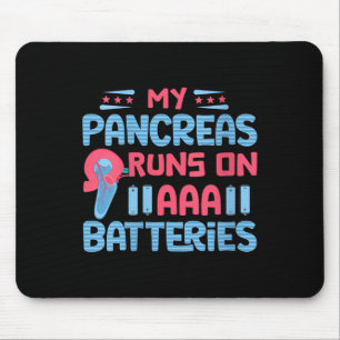 Tapis De Souris Womens My Pancreas Fonctionne Sur Les Batteries Aa