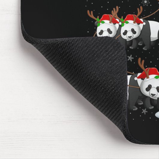 Tapis De Souris Womens Panda Santa Sleigh Flying Funny Magical Chr (Coin)