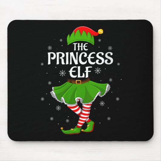 Tapis De Souris Womens Princess Elf Christmas Family Girls Women E (Devant)