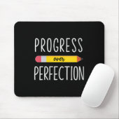 Tapis De Souris Womens Progress Over Perfection Motivational Back  (Avec souris)