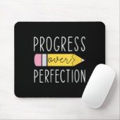Tapis De Souris Womens Progress Over Perfection Motivational Teach (Avec souris)