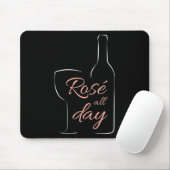 Tapis De Souris Womens Rose All Day Elegant Connoisseur Wine Lover (Avec souris)