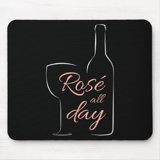 Tapis De Souris Womens Rose All Day Elegant Connoisseur Wine Lover (Devant)