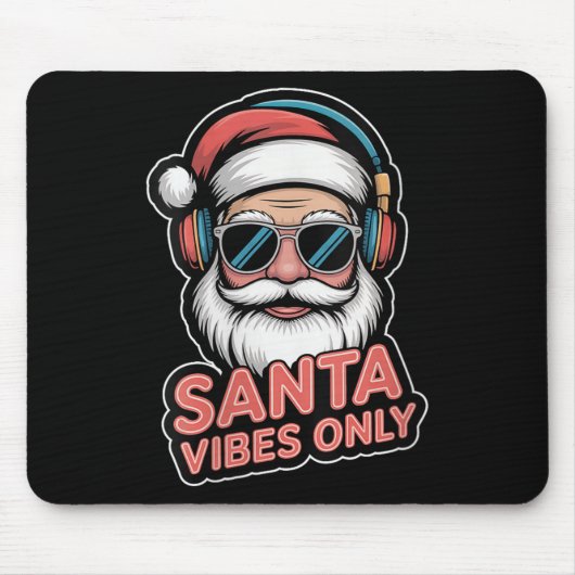 Tapis De Souris Womens Santa Vibes Only Funny P Culture Christmas  (Devant)