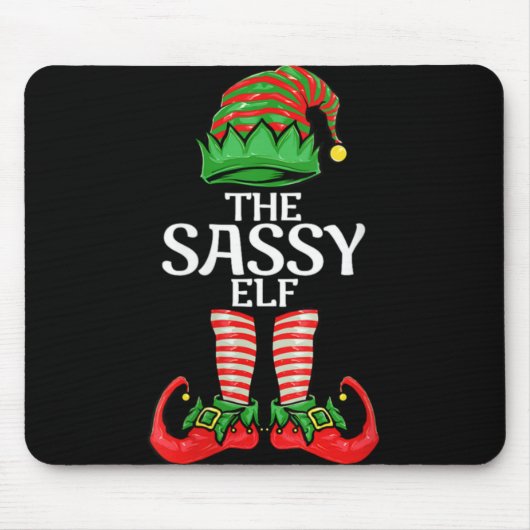 Tapis De Souris Womens Sy Elf Christmas Family Matching Group V (Devant)