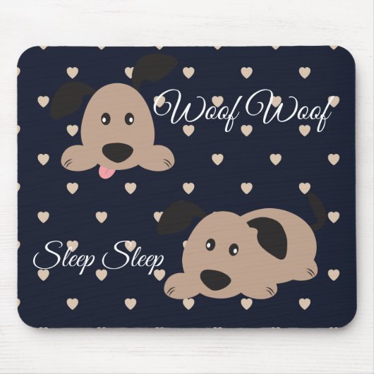 Tapis De Souris Woof Sleep Sleep Polka Dot Mouse Pad (Devant)
