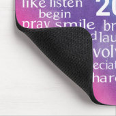 Tapis De Souris Word Cloud 2026 Sur Rainbow Abstrait (Coin)