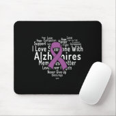 Tapis De Souris Word Cloud appuie Alzheimer Alzheimers Sensibilisa (Avec souris)