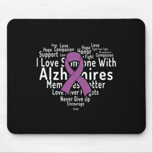 Tapis De Souris Word Cloud appuie Alzheimer Alzheimers Sensibilisa