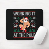 Tapis De Souris Working It At The Le Funny Santa Dancing Ugly Chri (Avec souris)