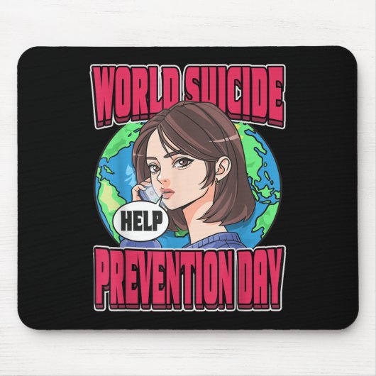 Tapis De Souris World Suicide Prevention Day Awareness September 1 (Devant)