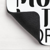 Tapis De Souris Worlds Best Mom Élégant noir et blanc Script (Coin)