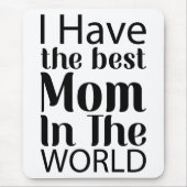Tapis De Souris Worlds Best Mom Élégant noir et blanc Script (Devant)