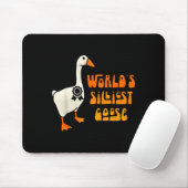 Tapis De Souris World's Silliest Goose Funny Goose Lovers  (Avec souris)