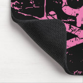 Tapis De Souris Worn Pink Skull and Crossbones (Coin)