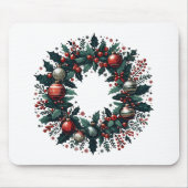 Tapis De Souris Wreath de Noël (Devant)