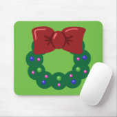 Tapis De Souris Wreath de Noël (Avec souris)