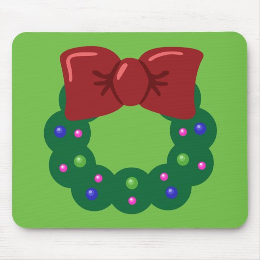 Tapis De Souris Wreath de Noël (Devant)
