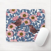 Tapis De Souris Wrens en rose (Avec souris)