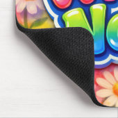 Tapis De Souris Write Now Text with Vibrant Daisies (Coin)