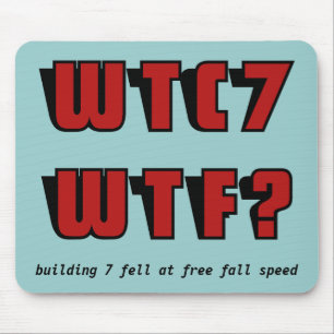 Tapis De Souris WTC 7 WTF? en bleu